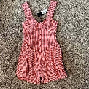 Gianni Bini “Emilia Gingham” romper- XS NWT